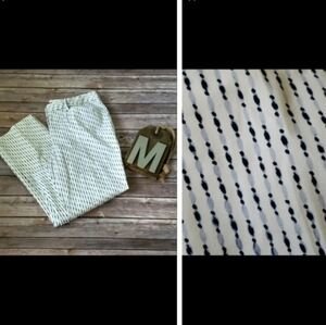 Lands' End mid rise straight leg patterned pants